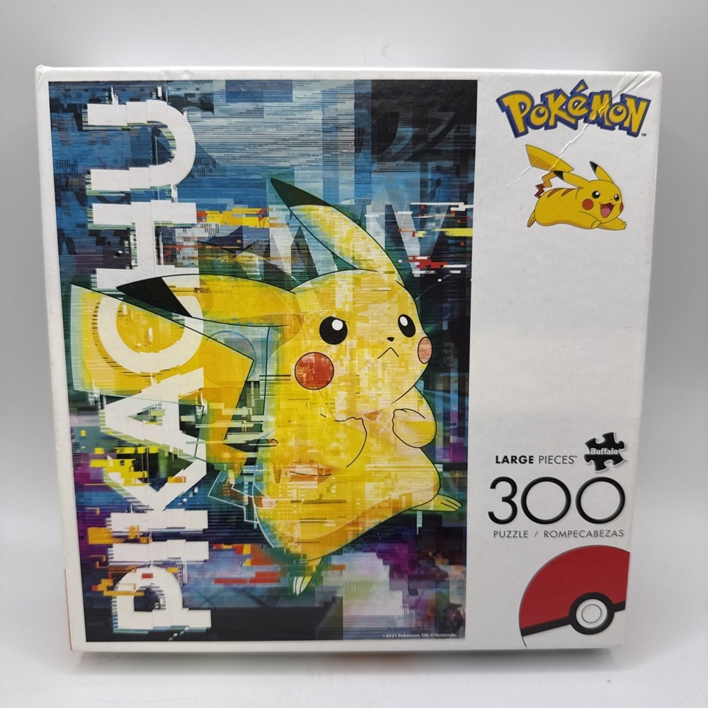 Pokémon Pikachu 300 Piece 15"x21.25" Jigsaw Puzzle Buffalo Nintendo 2021 Sealed